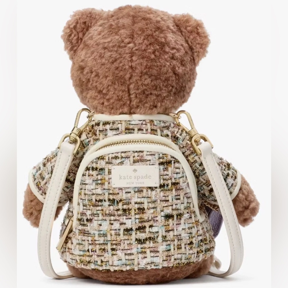 NWT Kate Spade Oh What Fun 3D Katey Teddy Bear Crossbody Holiday Edition 2024 - Picture 2 of 12